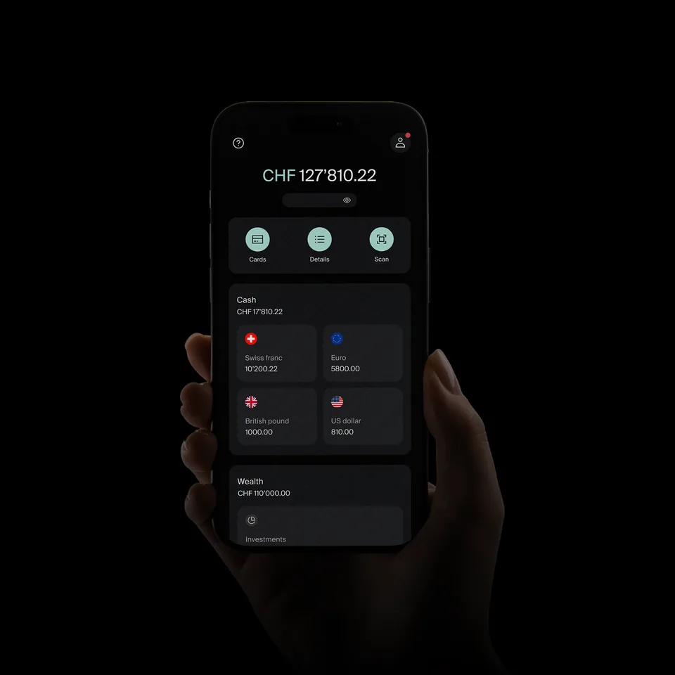 L'app Alpian avec des comptes en CHF, EUR, GBP et USD